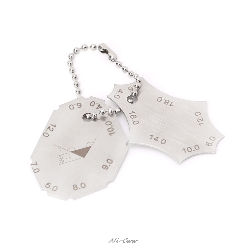 2 Pcs Welding Tools Stainless Steel Welding Gauge Inspection Weld Ulnare Ruler