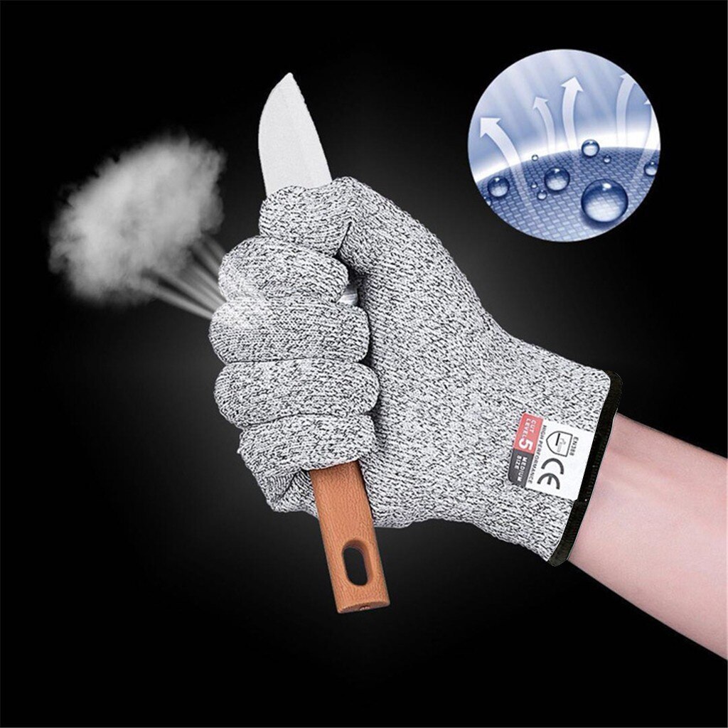 Snijbeschermingshandschoenen Veiligheid Anti Cut Handschoenen Cut Proof Steekwerende Roestvrij Staaldraad Metalen Keuken Handschoen # W5