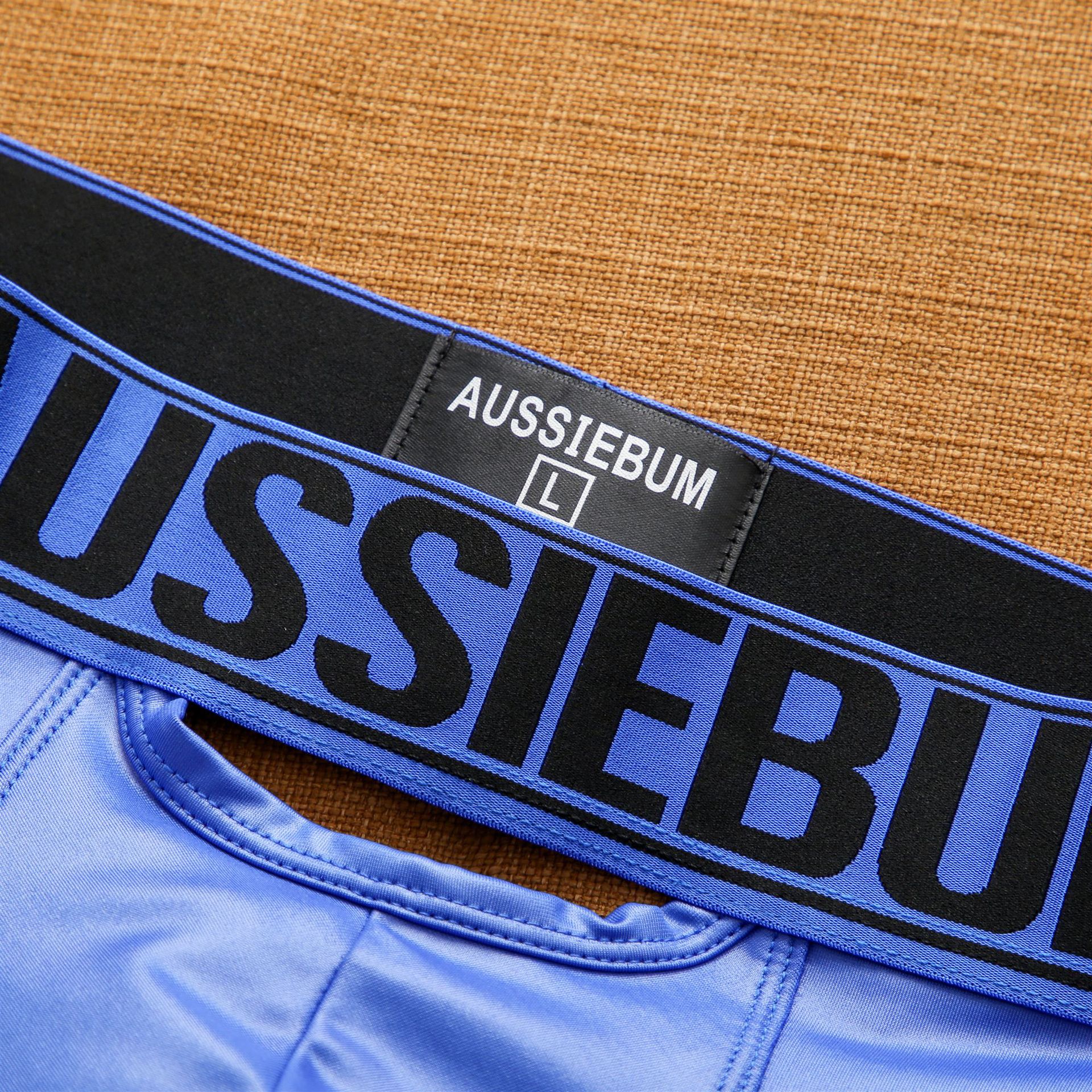 Aussiebun men's imitation leather boxers youth colorful small hollow underwear