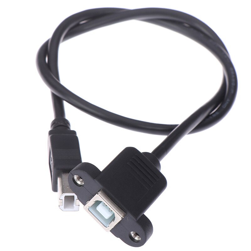 USB 2.0 Type B Male to Type B Female Printer Extension Cable With Panel Mount Screw Hole 30cm