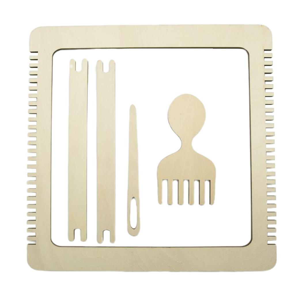 Houten Weefgetouw Creatieve Diy Weven Art Voor Kinderen Beginners En Experts 28Cm Lengte