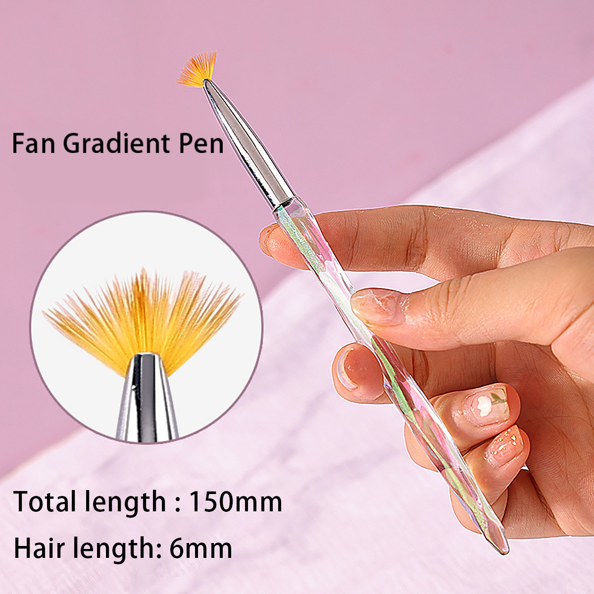 Juego de pinceles para uñas, herramientas de fototerapia, pinceles para pintar, dibujar y mejorar las uñas, Gel Uv, 8 unidades: plum