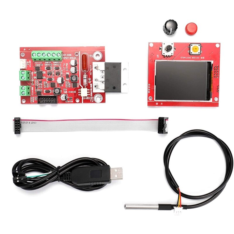 NY-D08 Spot Welding Machine Controller Pneumatic Color LCD Display Multi-Point Personalization with Temperature Sensor