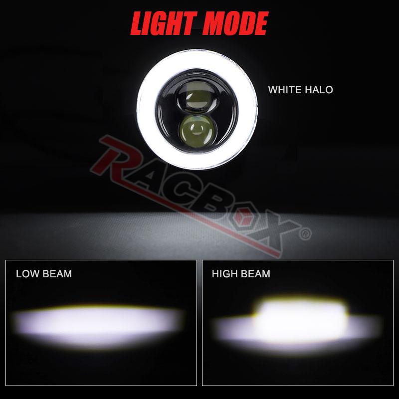 Ronde Halo Led Head Spot Light 3 Inch Motorcycle Spotlight 12/24 V Voor Scooter Bobber Chopper ATV dagrijverlichting Hi/Lo Beam