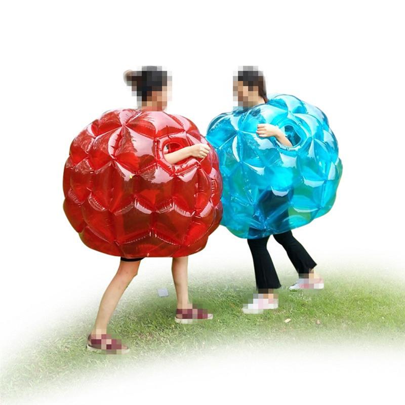 1pc Bumper Ball Soft PVC Inflatable Portable Bubble Ball Bumper Ball Body 60cm Ball Toys for Beach Park BBQ Outdoor