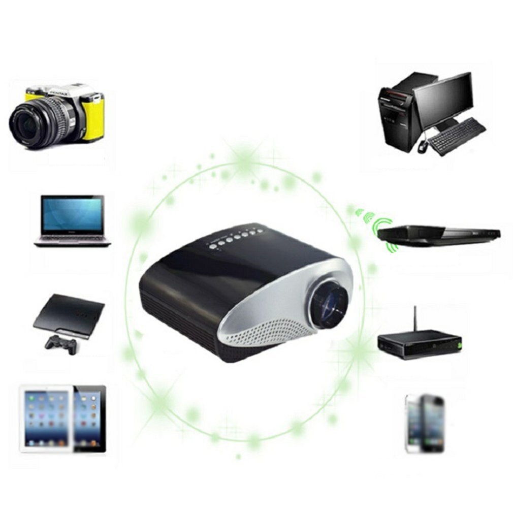 Hd Led Portable Mini Projector Video For Home Theater Game Movie Cinema Projector 1080P Projector 802 AU EU US UK Plug