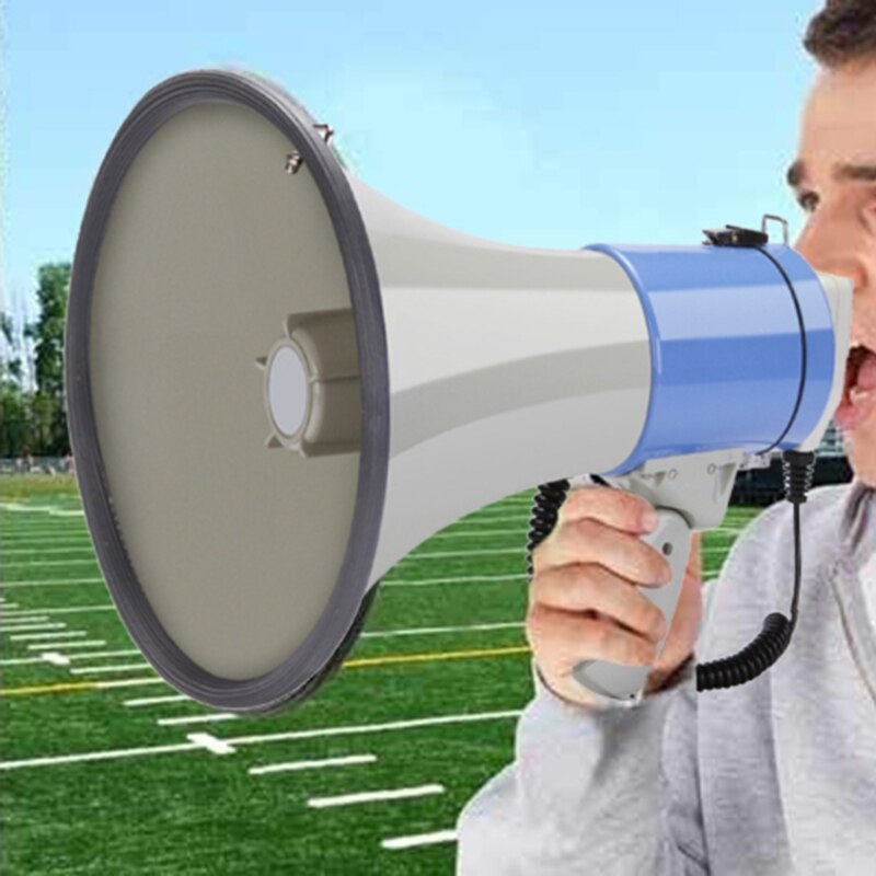 Outdoor Handheld Megaphone Speaker Booth 50W High Power Recordable Loudspeaker Tweeter