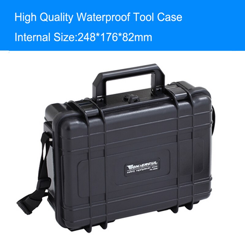 Tool case toolbox waterproof camera case with pre-cut foam Survival Portable Container Tool Carry Storage free