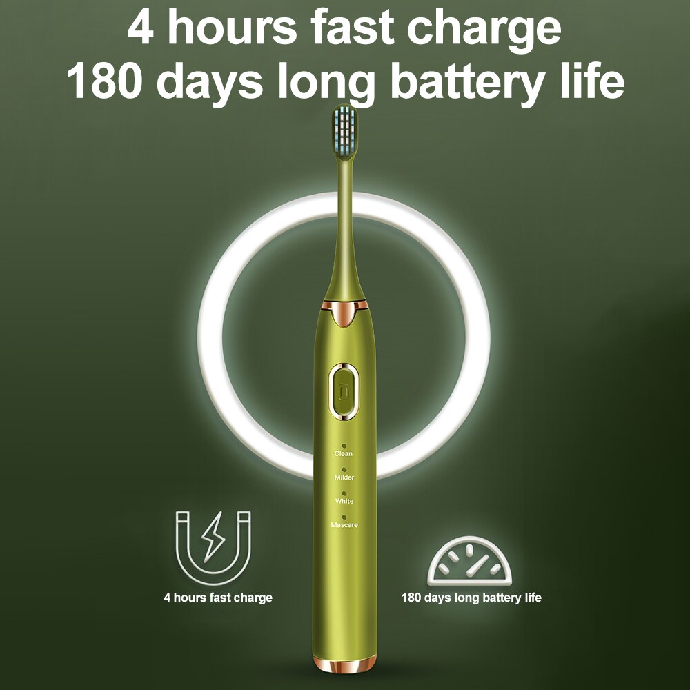Sonic Elektrische Tandenborstel Xiomi Opgewaardeerd Waterdichte Usb Ultra Sonic Automatische Tandenborstel Volwassen Whitening Tandenborstel 4 Modi