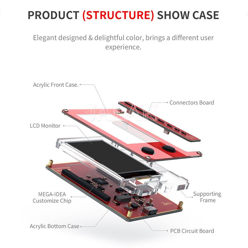 Pantalla LCD QianLi Mega-Idea programador de reparación de tono verdadero para 7 8 XR XS Max vibración/recuperación fotosensible
