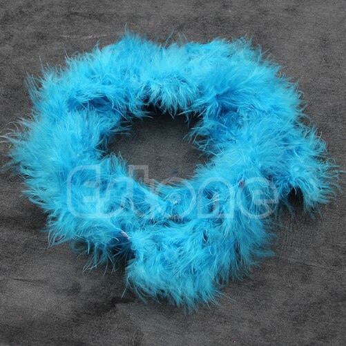 1 PC couleurs différentes 2 mètres Marabou plume Boa pour Burlesque Boas déguisement fête: sky blue
