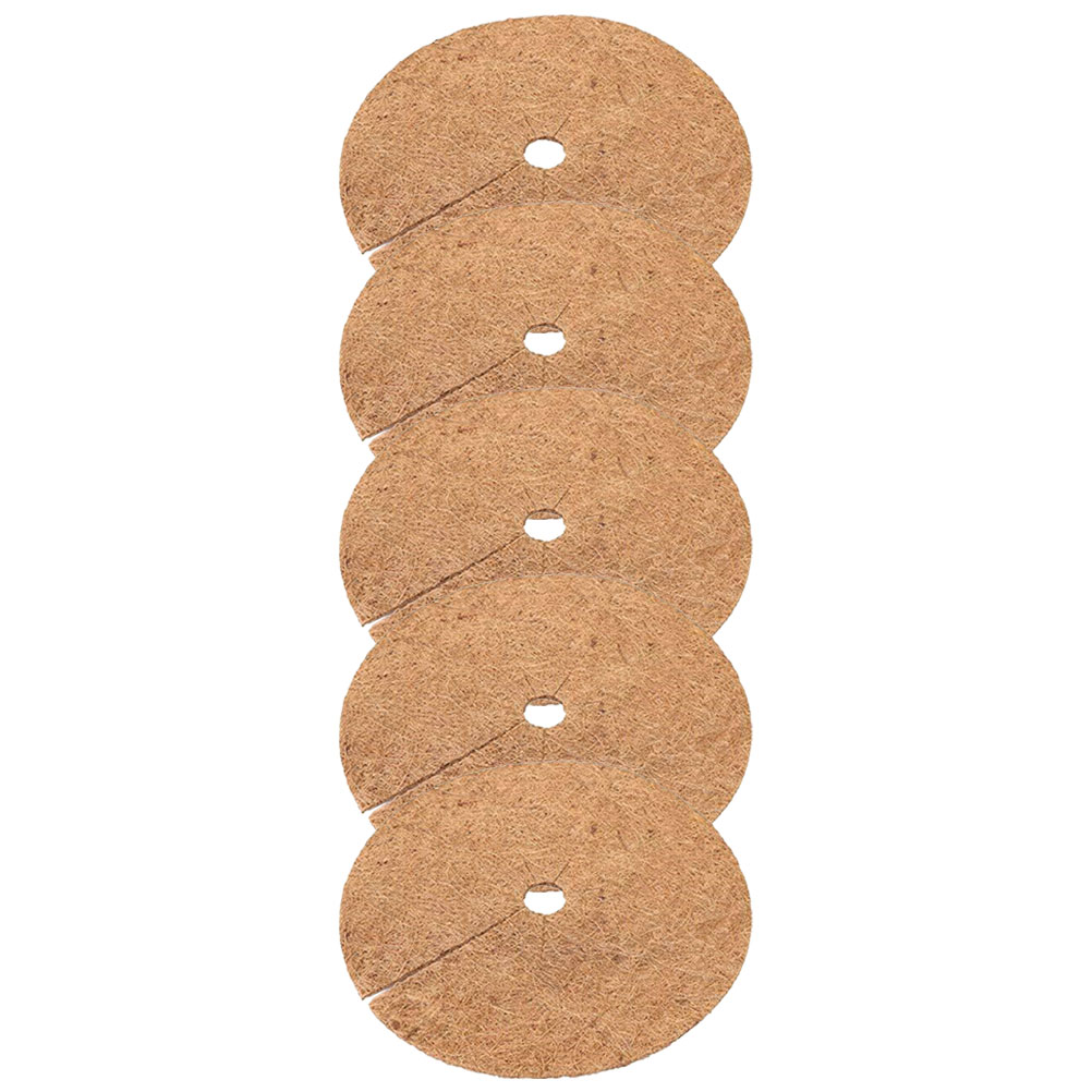 5 Stück Topfeinlagen aus Kokosfaser, 30 cm, Kokosfasermatten, Blumentöpfe, Baumringe, Laubdecke-Kreise, Atmung, Palmendichtung, Gartenarbeit