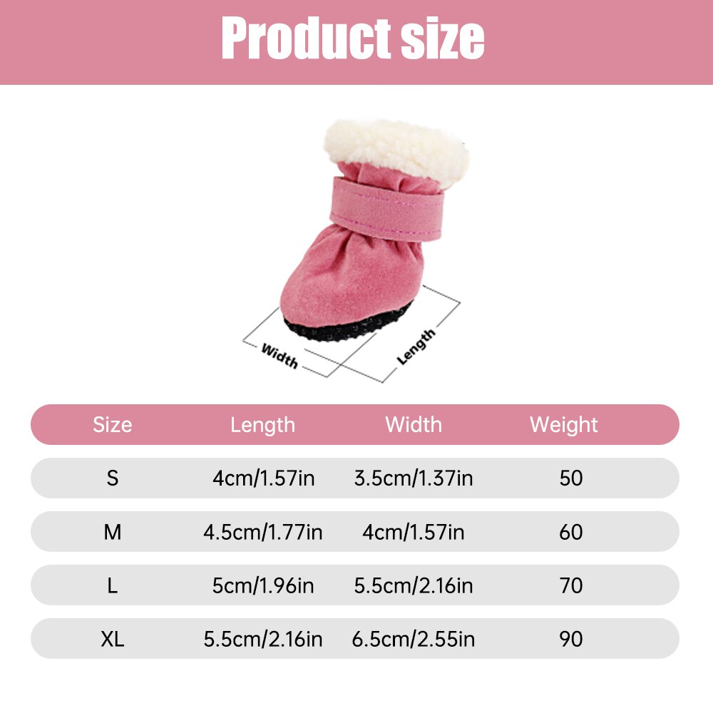 4 pièces imperméable hiver chien bottes chaussettes chien chaussures anti-dérapant chiot chat pluie neige chaussons chaussures pour petits chiens Chihuahua
