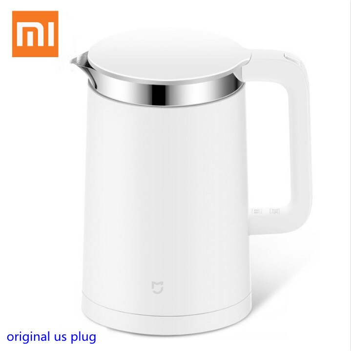 Original Xiaomi Mijia Thermostatic Electric Kettles 1.5L Control By Mobile Phone App 12 Hours Thermostat Smart Kettle: original us plug