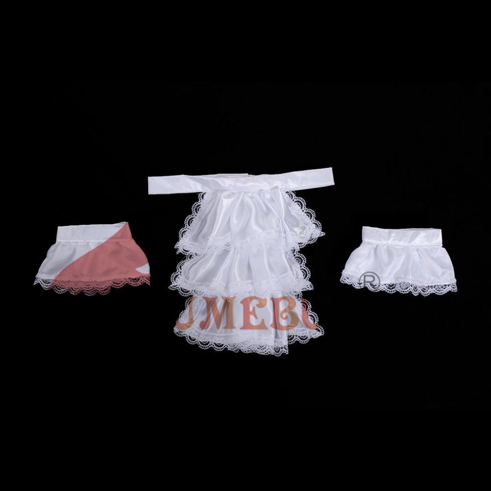 Costumebuy Detachable Collar Victorian Lace Neck Ruffs Ruffled Jabot for Men Steampunk Collar Wrist Cuff Pirate Accessory White