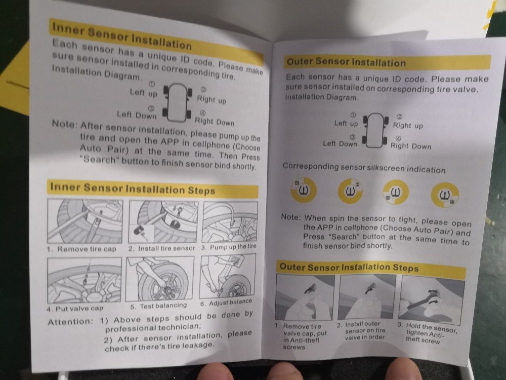 TPMS Bluetooth 4.0 universal external tyre pressure sensor V11B support IOS Android phone tire pressure sensor