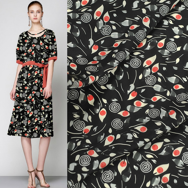 Mulberry silk double joe fabric cloth per meter 19mm wide 113cm soft clothing dress shirt fabric for women express