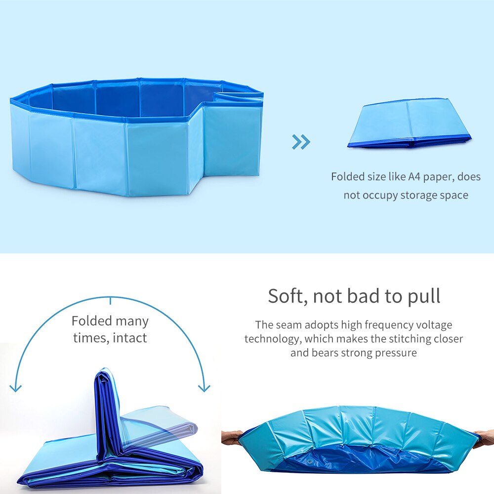 Foldable Pool For Dogs And Cats, Washing Pond, Dog Bathtub, Large Bed For Small Dogs, Dog Bed, Summer Pool Pets Supplies
