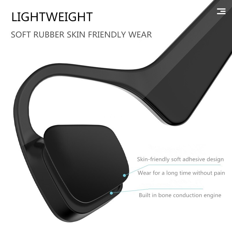 Aikswe Beengeleiding Koptelefoon Bluetooth Draadloze Sport Oortelefoon IP56 Headset Stereo Handsfree Met Microfoon Voor Running