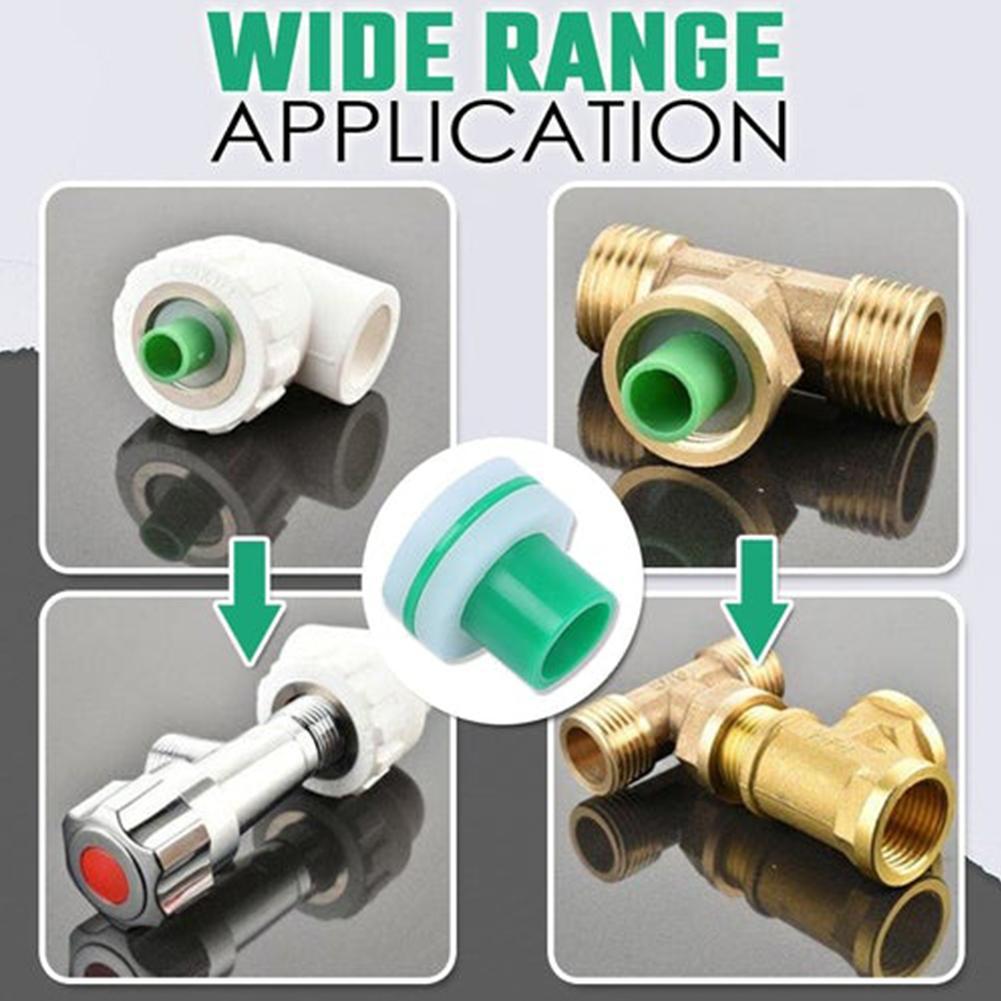 Tapones de tubería PPR para grifo, accesorio de instalación de rosca BSP de 1/2 &quot;, cinta libre, anillo de sellado a prueba de fugas, accesorios de fontanería