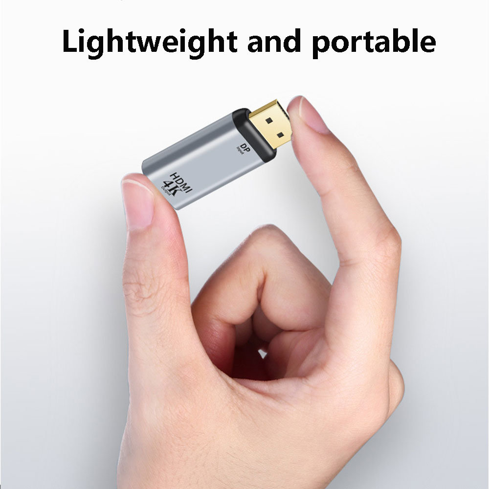 1 Stück Mini DP 1.2 auf HDMI 2.0 Videoadapter 4K@60Hz DisplayPort-Adapter für PC Laptop Projektor Monitor