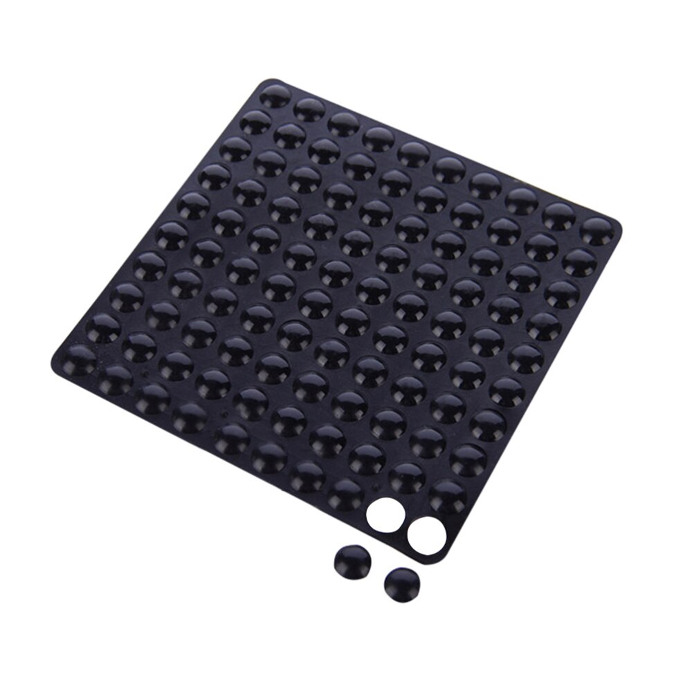 100pcs Black Noise-dampening Anti Collision Stickers Rubber Bumper Pads for Door Handle