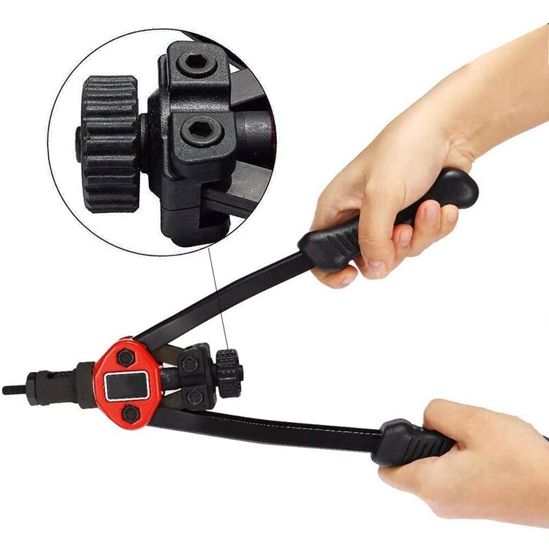 Riveter Hand Tool Rivet Insert Tool Manual Nut Chuck - 13 inch Hand Riveter Rivet Tool Installation Kit