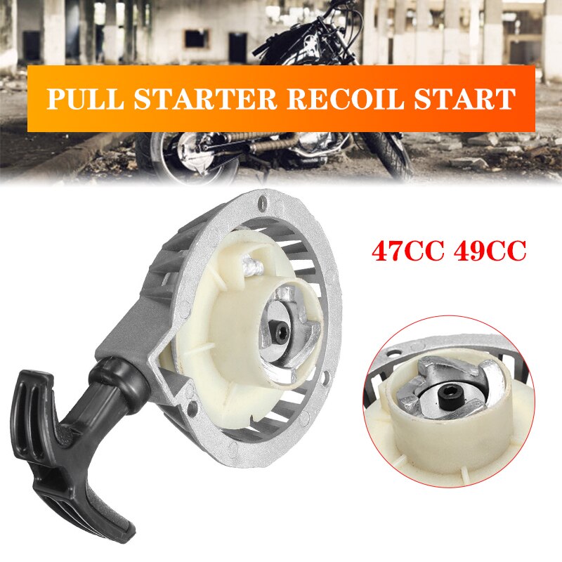 49cc terrengkjøretøy metall håndstarter pull starter rekyl start for 2 stoke mini smusslomme pit bike moto atv quad