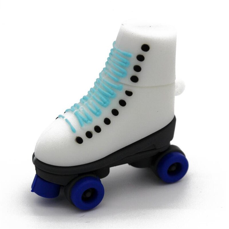 SHANDIAN patines Pen Drive USB pendrives genuino 4GB 16GB 32GB 64GB patines de rodillos zapatos USB flash disco memoria stick: 32 GB / Blue