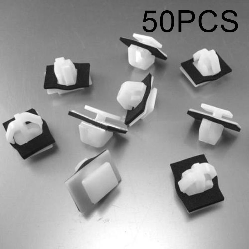 For Hyundai 87756-2E000 Rivet Clips With Sealer White 50pcs Moulding Panel