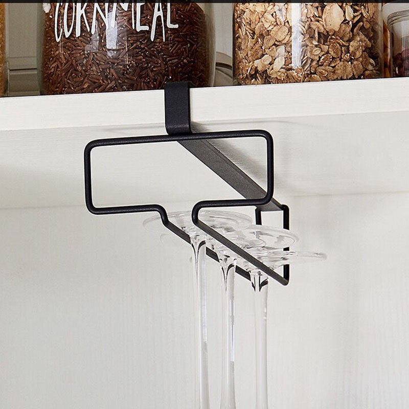 Rack under kabinet stilkglas vinglas holder opbevaringsbøjle metal arrangør til bar køkken