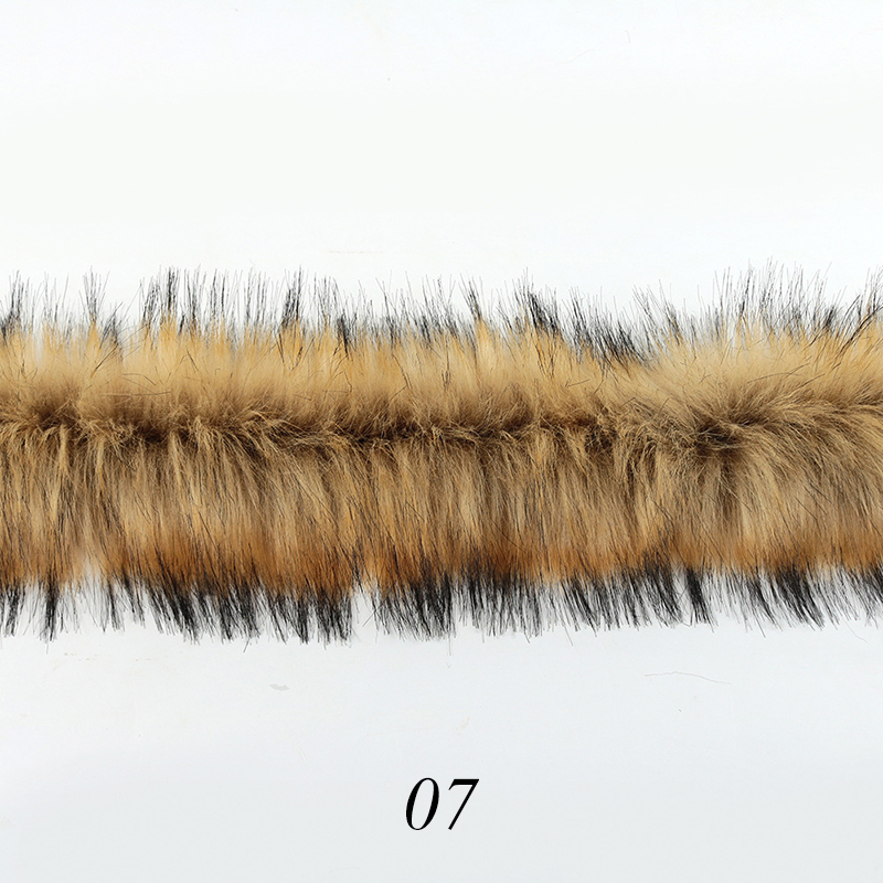 1M Faux Wasbeer Bont Lint Tapes Diy Kleding Naaien Pluizige Bekleding Trimmen Stof Woondecoratie Naaien Kostuum Kraag Hoed ambachten: 07