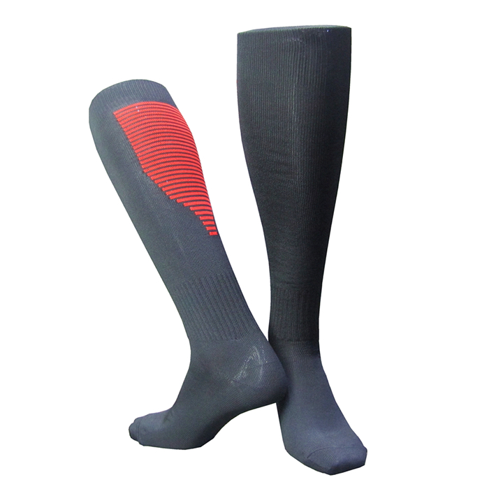 Summer Men Women Adult Thin Sport Volleyball Rugby Soccer Football Socks Above Knee High Long Stockings Leggings Breathable: CDP512 black red