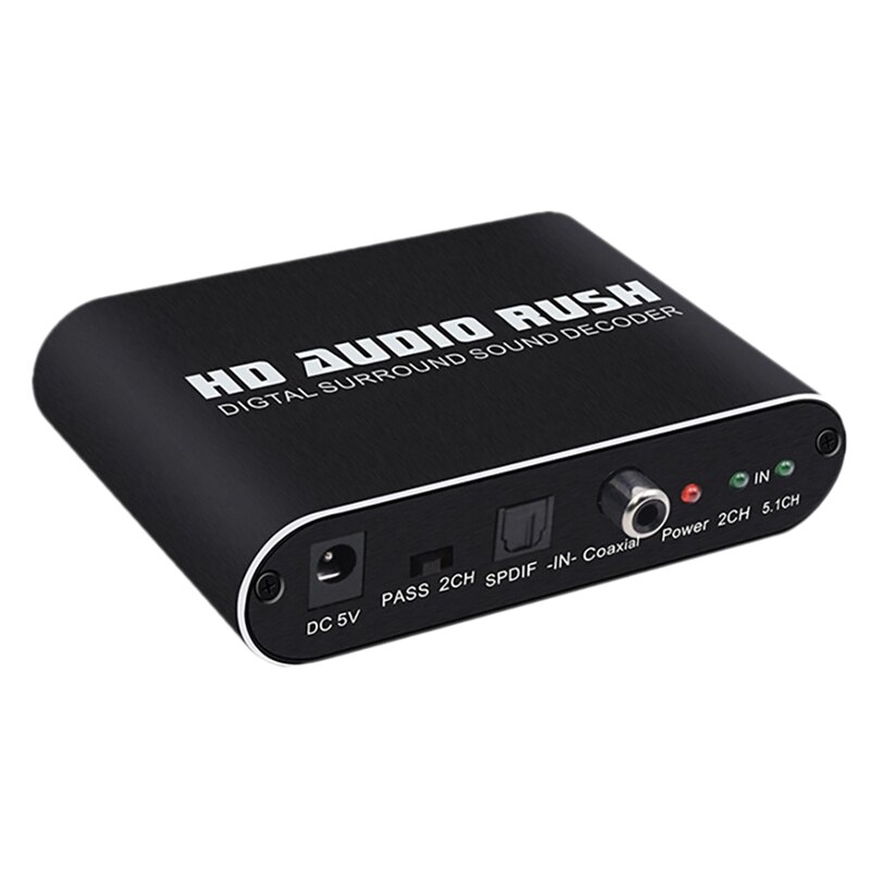 Decodificador Dts 5.1Ch Ac3, Audio estéreo para Dolby, decodificador de entrada Spdif de 5.1Ch, convertidor de Audio Digital