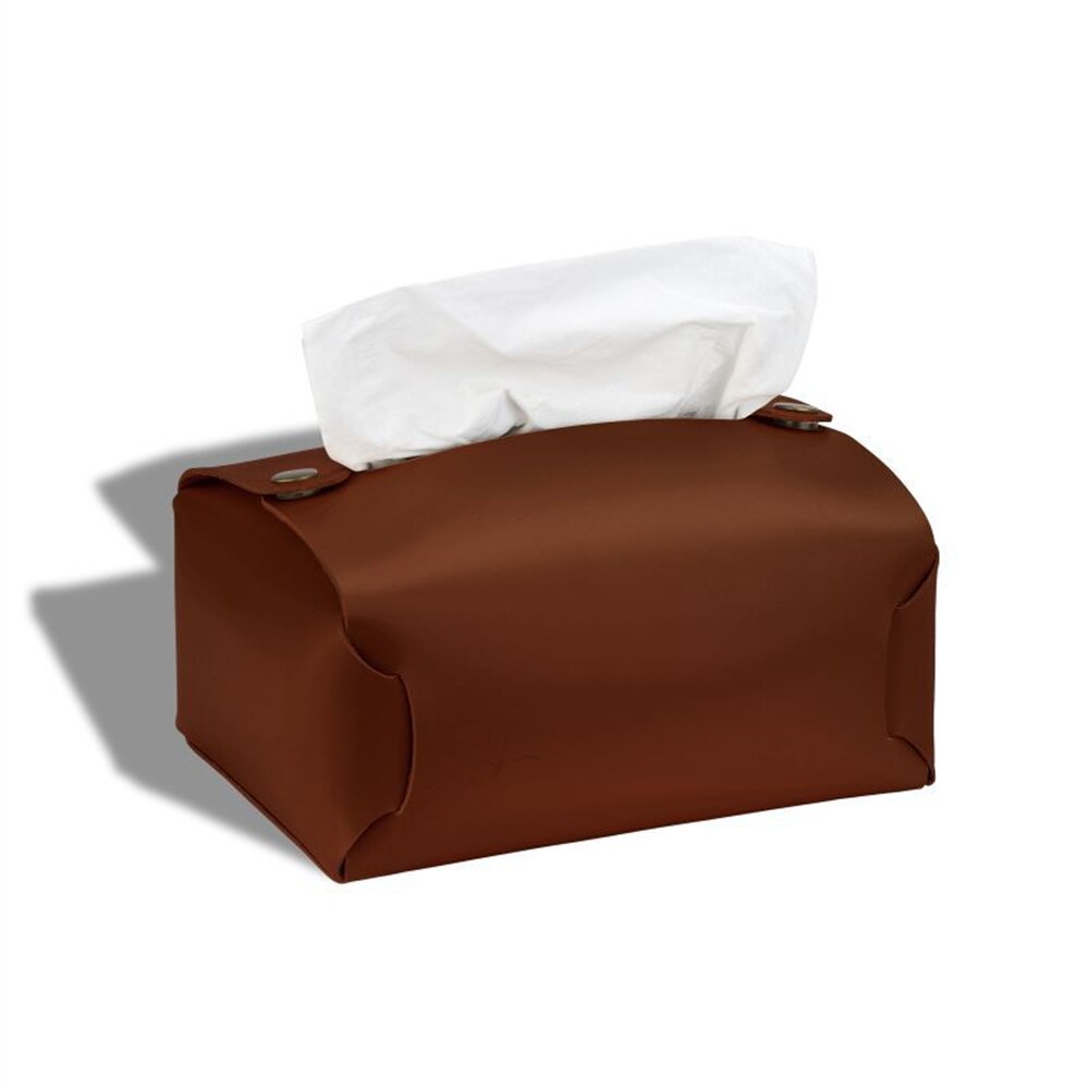 Light Luxury Tissue Case Box PU Leather Tissue Box Living Room Pumping Napkin Paper Box Simple Car Paper Household Storage Bag