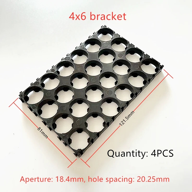 18650 Batterijhouder - Cilindrische Plastic Beugel - Anti-Vibratie - Li-ion Batterij Spacer Pack: Roze