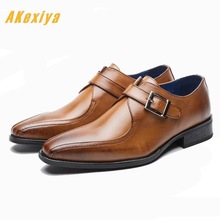 Britain mænd klassisk munk strop flats kjole elegance gentleman sko mandlig bryllup hjemkomst aften brudgom gallasko
