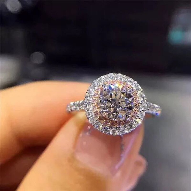 100% real 18k anel de ouro para mulher natural aaa moissanite jóias pedra preciosa anillos de bizuteria tensão ajuste mini anel de diamante: 6