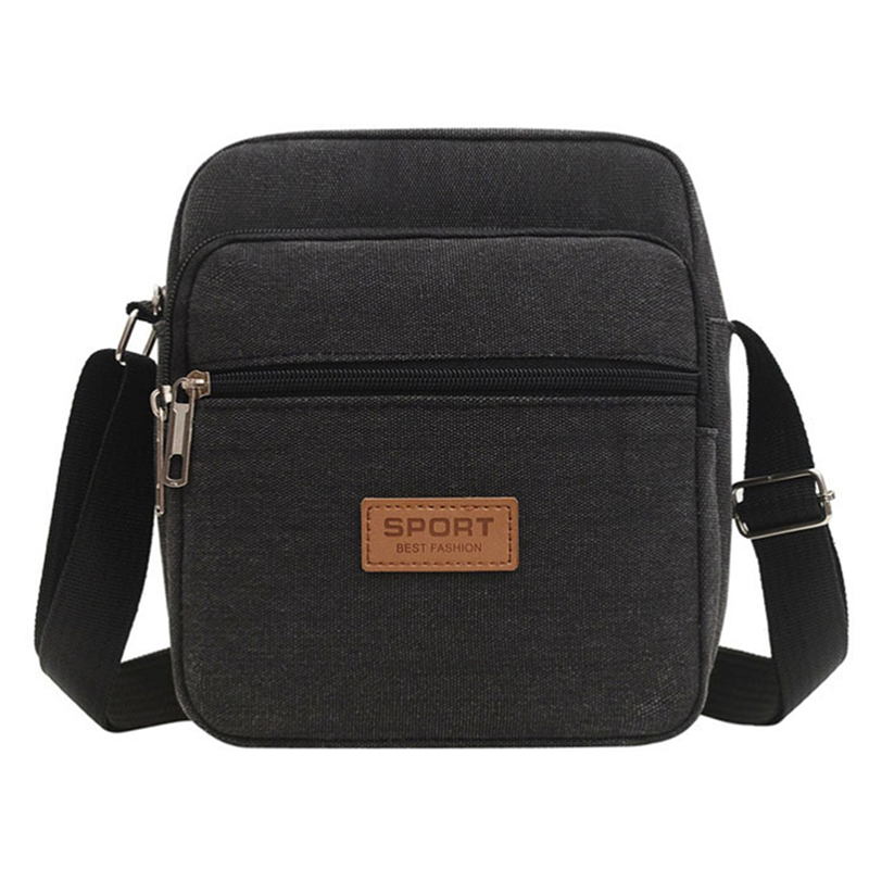 Bolso lateral para hombre, bandolera de negocios, versión coreana de , bandolera de hombro individual de lona de gran capacidad para hombre: Color rojo
