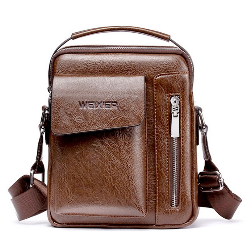 Loozykit herre koffertveske virksomhet kjent merke skinn skulder messenger bags kontor håndveske 13.3 tommers bærbar pc