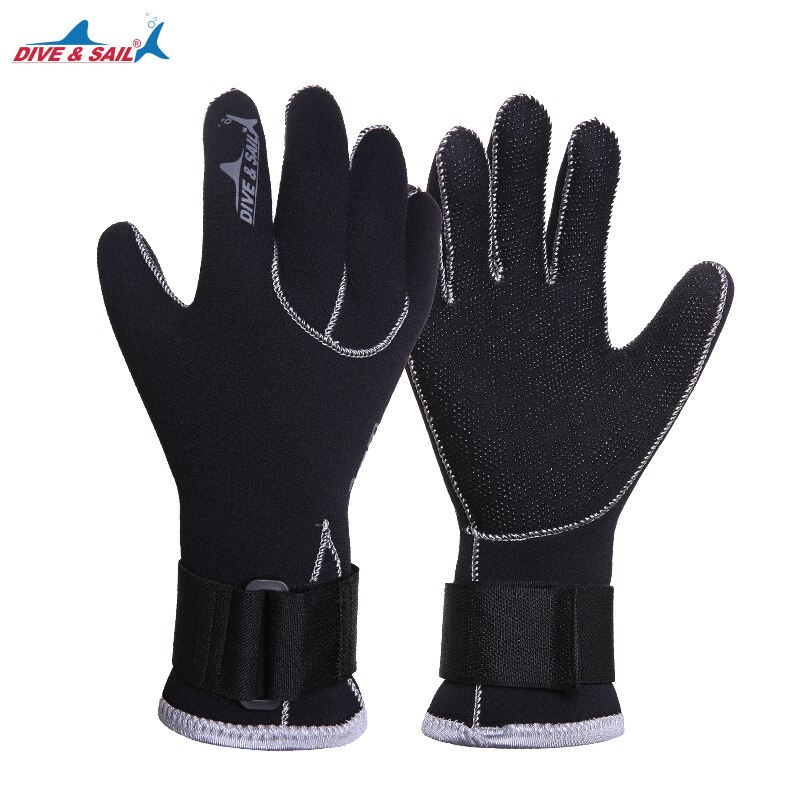 Dive & Sail 3Mm Neopreen Duiken Handschoenen/Korte Vinger Handschoen Voor Duiken, Snorkel, Zeilen, jet Ski, Surfen: DG003 3mm black / M