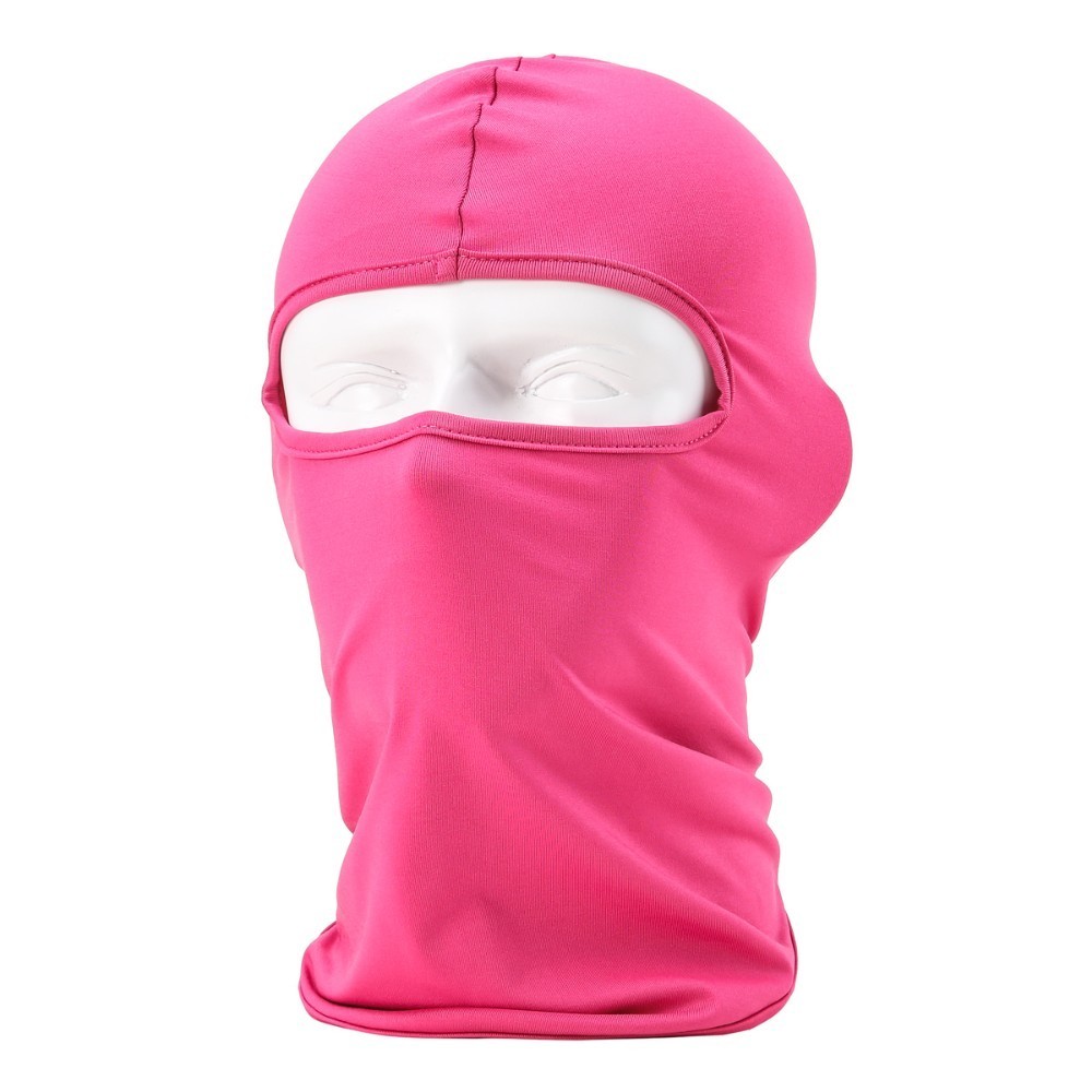 Máscara facial de ciclista de Lycra a prueba de polvo para hombres y mujeres, sombrero para bicicleta, motociclismo, protector facial, cinta para la cabeza antiviento: Pink