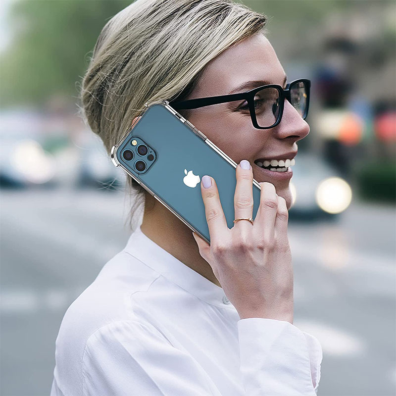 Funda de teléfono de silicona gruesa a prueba de golpes para iPhone 14 13 12 11 Pro Max Mini X XS XR 8 7 6 Plus SE2 funda protectora de lente contraportada