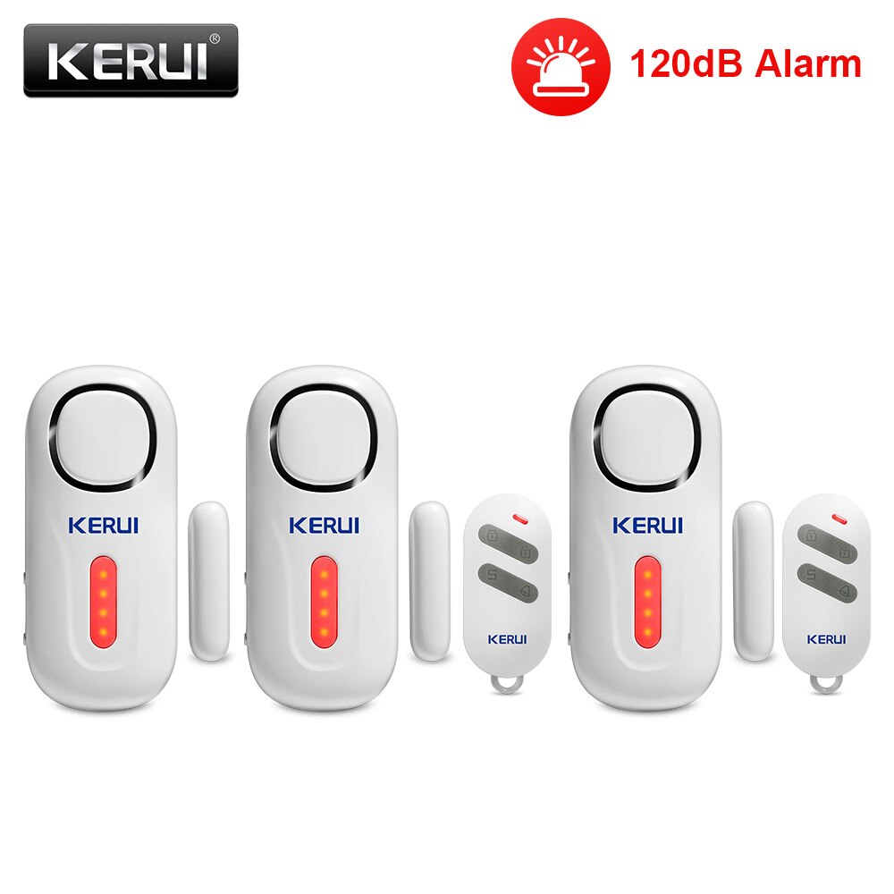 KERUI 120DB Wireless Door/Window Entry Security Burglar Sensor Alarm PIR Magnetic Smart Home Garage System Remote Control Led: KIT16 Alarm