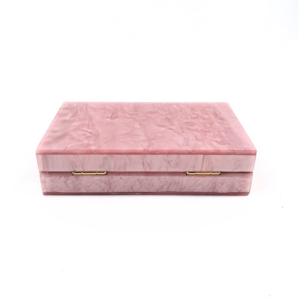 Borsa a tracolla causale borsa da sera in acrilico rosa solido da donna borsa a pochette per ragazze carine borse eleganti da donna borse Prom da sposa