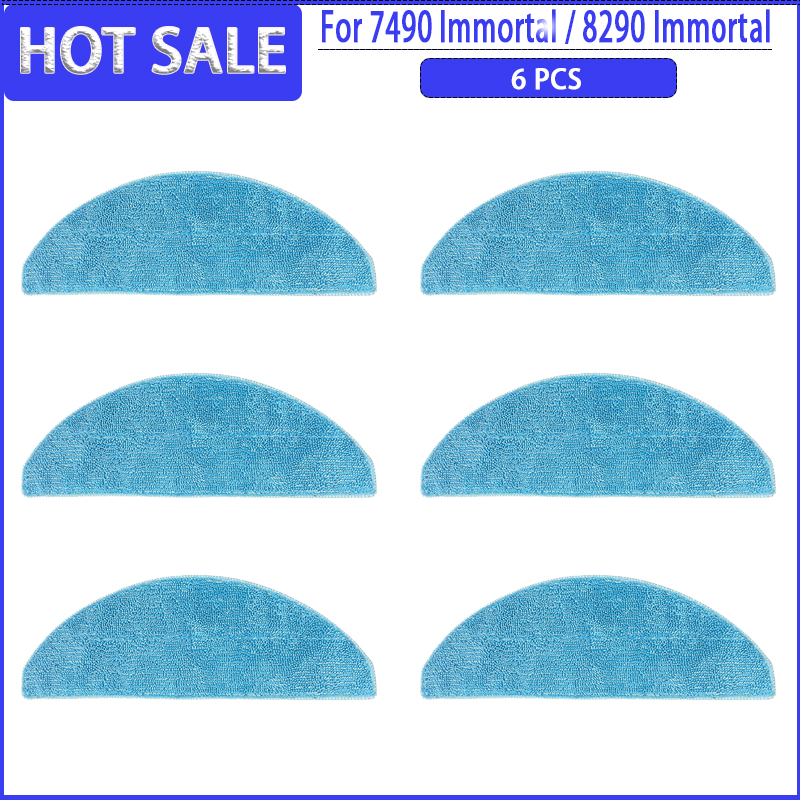 Main Side Brush HEPA Filter Mops For For Cecotec Conga 7490 Immortal / 8290 Immortal Vacuum Cleaner Accessories: Dark Grey