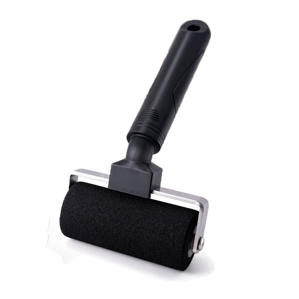 FOSHIO Car Vinyl Wrap Pressing Roller Handle Soft Rubber/Sponge Wheel Roller for Carbon Paint Films Stickers Wallpaper Crafts