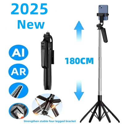 Statyw FANGTUOSI 1800 mm do aparatu w smartfonie, statyw z migawką Bluetooth, bezprzewodowe uchwyty do selfie Stick Uchwyt na telefon: FIOLETOWY