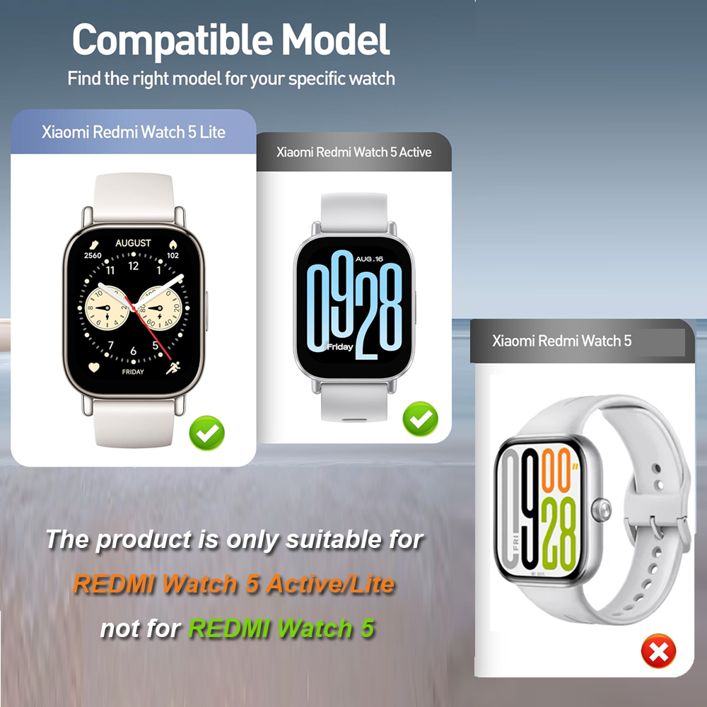 Gehard glas + pc-hoes voor Xiaomi Redmi Watch 5 Actieve / Lite Cover Zachte TPU-schermbeschermer Horlogekasten voor Redmi Watch 5 Lite