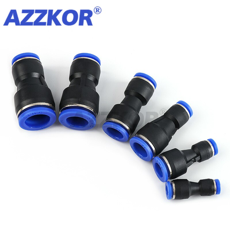 Conector neumático rápido PG, Unión recta, reducción de ajuste, empuje neumático para conectar aire 4-6 4-8 6-8 6-10 8-10 8-12 10-12mm, 5 uds.